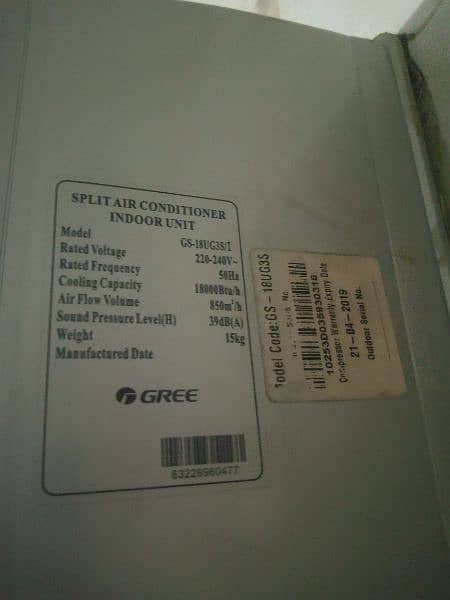 Gree 1.5 ton ( not inverter)  good condition 2