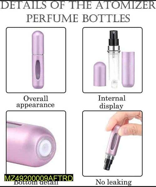 Refillable portable mini perfume Atomizer bottle, 5ml 3