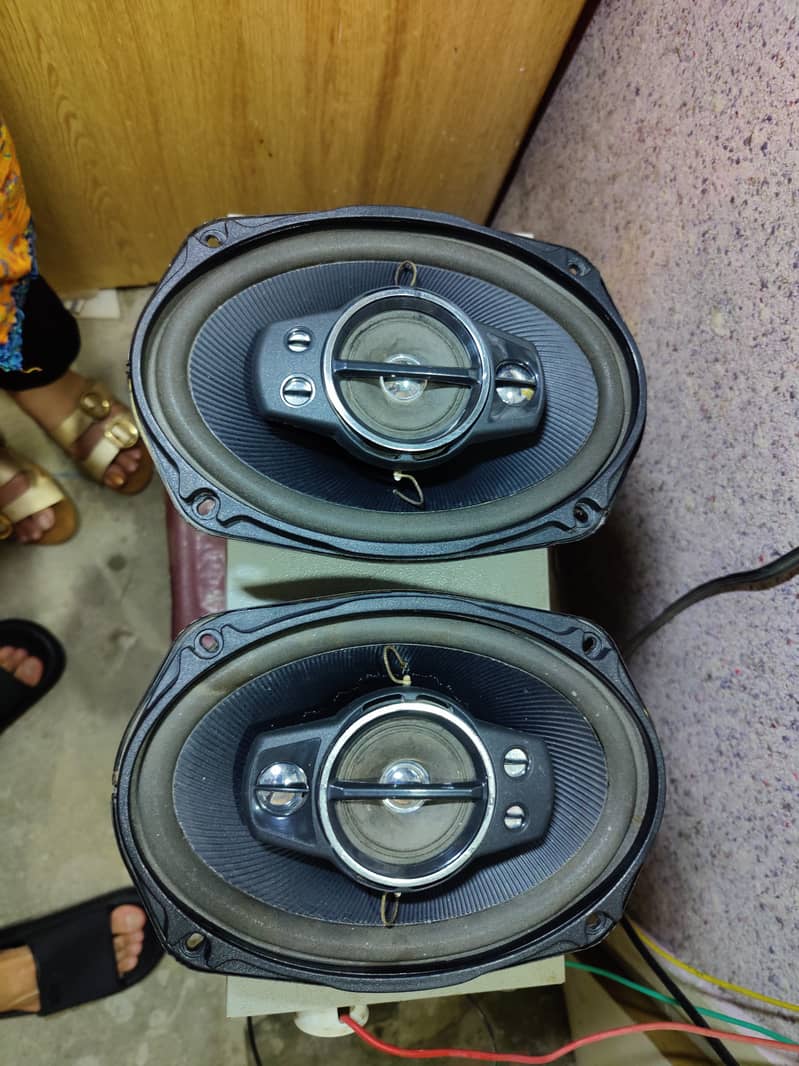 Original Two Pioneer Speakers, Two KFC Speakers, One Sony Speaker. 3