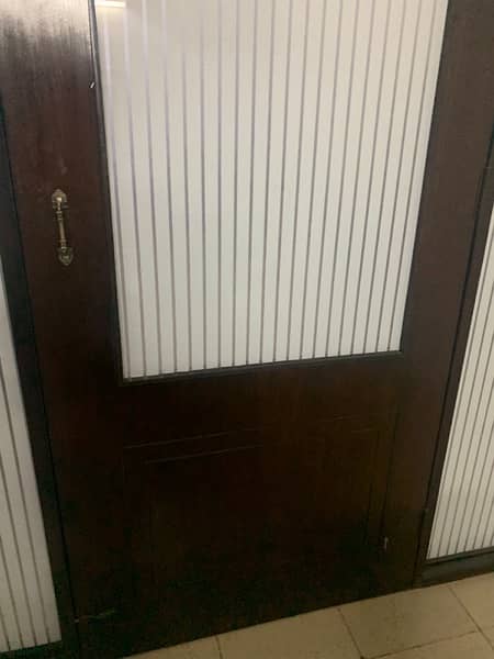 Wood Partition with Glass and Sticker - Excellent Condition! 4