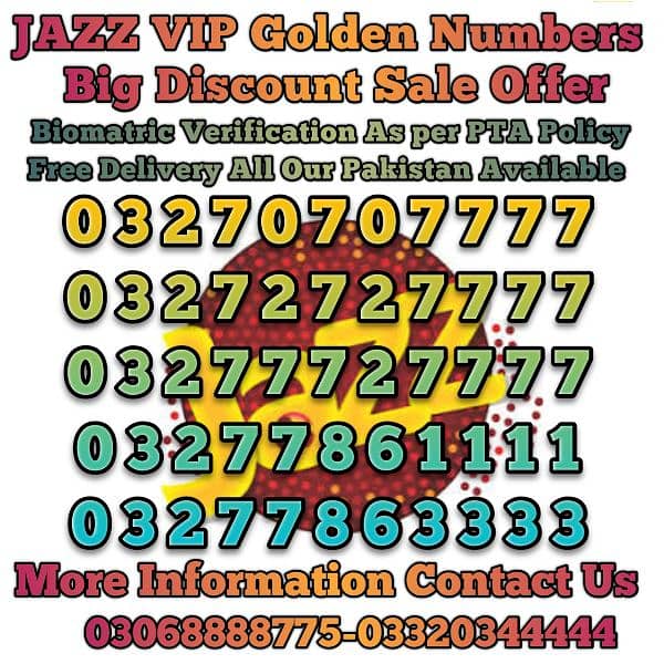 Jazz VIP Golden Numbers For Sale 3