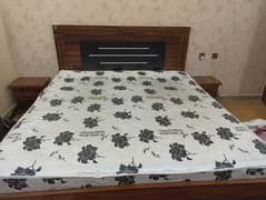 Double Bed Wooden with Mattress