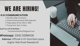 We are hiring agents for call centre job