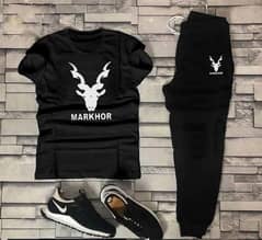 2 PCS Men cotton printed track suit