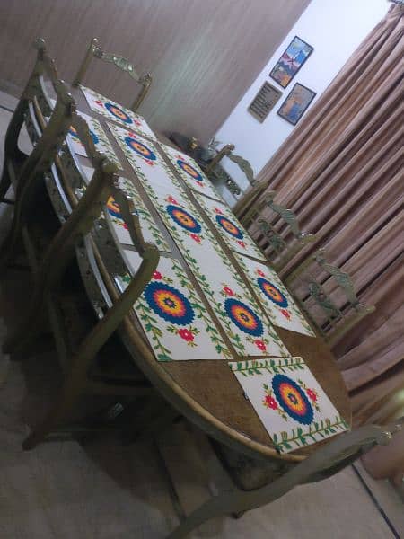 Dining table with eight chairs 1