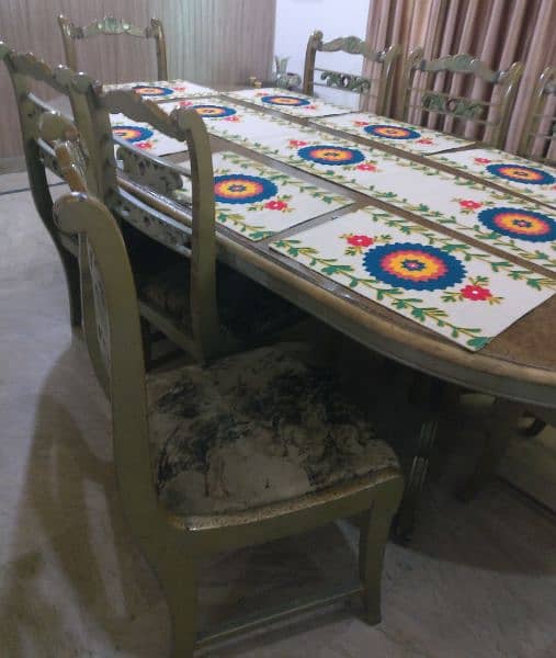 Dining table with eight chairs 4