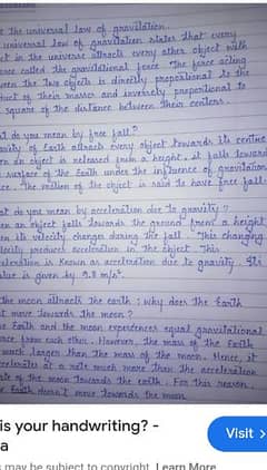 hand writing assignment work 0