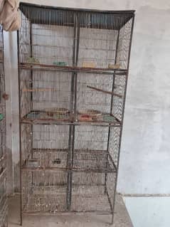 8 portion bird cage for sale 1.5 by 1.5 size
