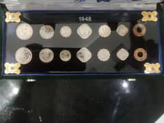 Pakistan first coin set 14 peices