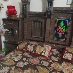 bed with 2 side tables 3 month used