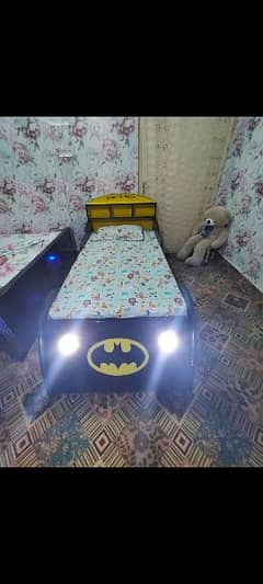 kids car bunk bed with lights