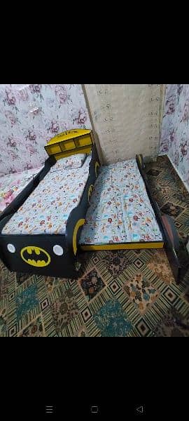 kids car bunk bed with lights 1