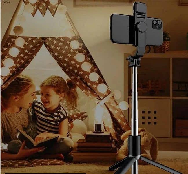 Selfie Stick With LED Light Mini Tripod Stand 6