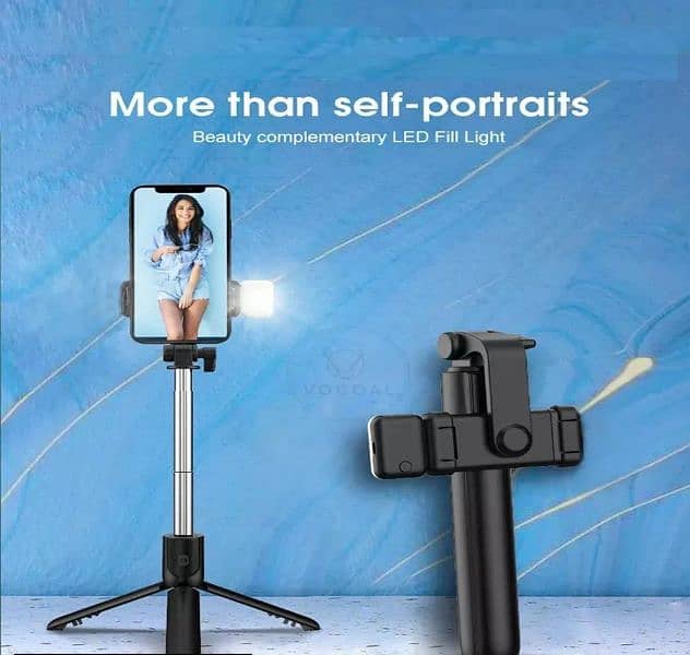 Selfie Stick With LED Light Mini Tripod Stand 7
