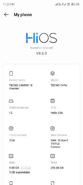 Tecno Camon 18 premier 1