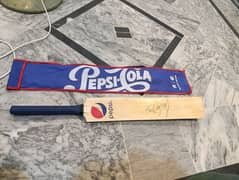 Pepsi cricket bat with babar Azam sign