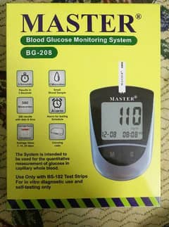 Master Glucometer with 10 free strips
accurate result 
easy to use