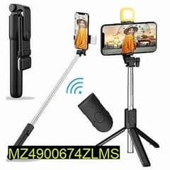 4 in 1 Bluetooth selfie stick with Light and tripod