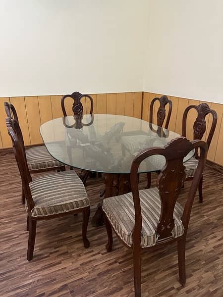 Solid wood Dining Table with 6 chairs 2