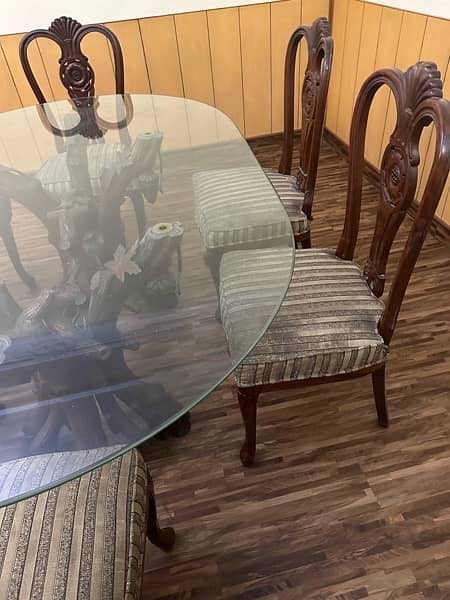 Solid wood Dining Table with 6 chairs 5