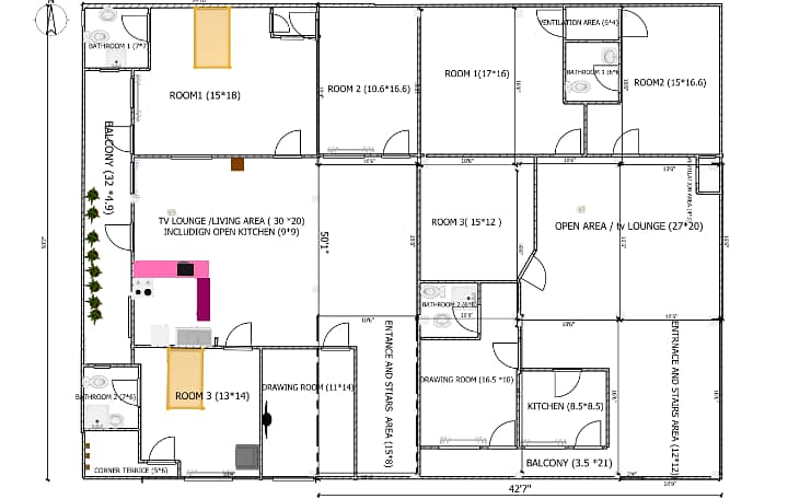 3D naqsha (house map architecture) 3