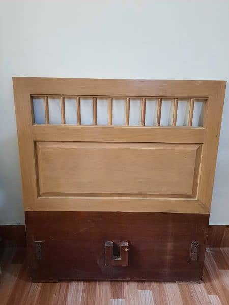 wooden bed with spring mattress 2