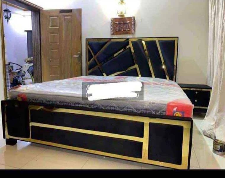 Bed with Brass Decorations 15