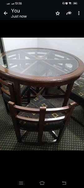 Dining table with six chairs for sale 1
