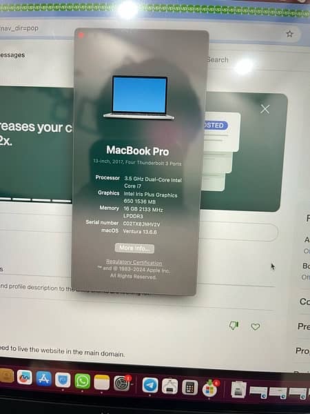 macbook pro 2017 13inches 3.5 ghz dual core intel core i7 1