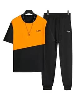 men's cotton polyester plain track suit