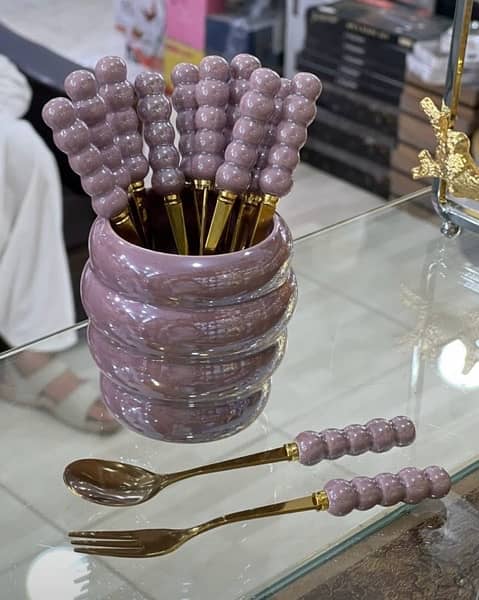 Spoons with holder 12pcs 2