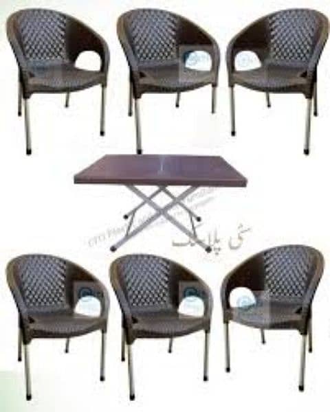 plastic chairs set with table 8 chairs 1 03099535892 5
