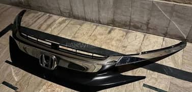 honda civic 2020 original show grill with crome headlight ebrow 0