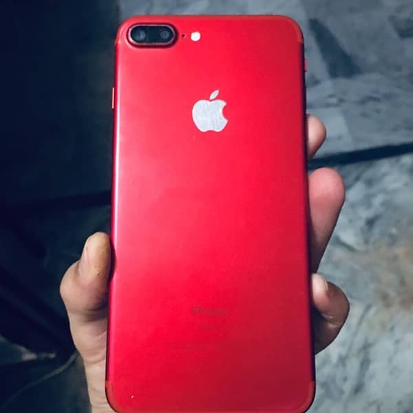 I want urgently sale iPhone 7 Plus red lush condition 35GB pta approve 2