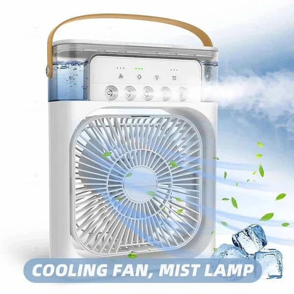 Portable Air Conditioner Fan: Usb Electric Fan With Led Night Light 0