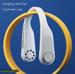 Portable bladeless neck fan