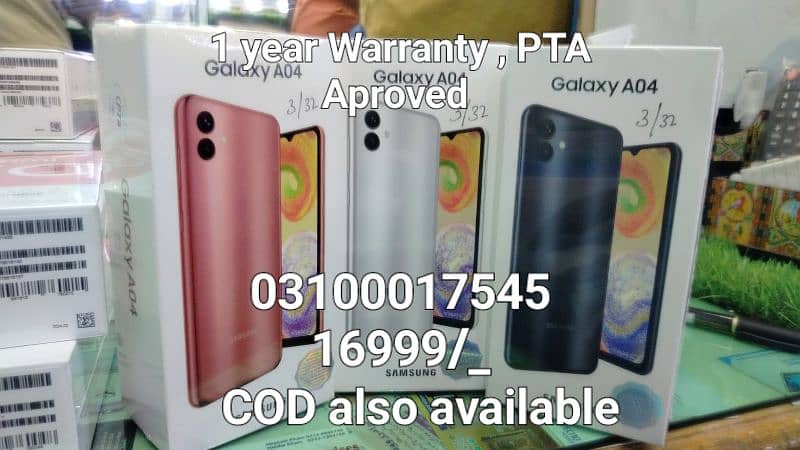 Samsung A04 3/32 Boxpack 1 year Warranty PTA approved COD available 0