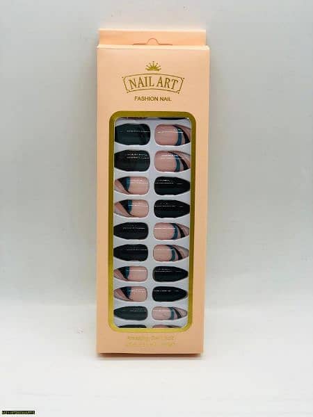 Fancy Artifical Nail Pack of 24 10