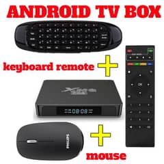 X96Q PRO ANDROID TV BOX WITH MOUSE AND KEYBOARD,AIR REMOTE
