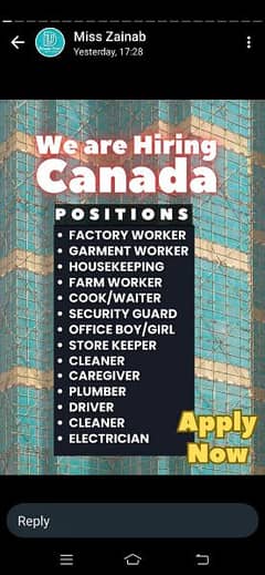 Canada Work Visa Service Available. 0