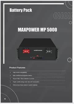 Maxpower 100Ah 48v Lithium Iron Phosphate Battery