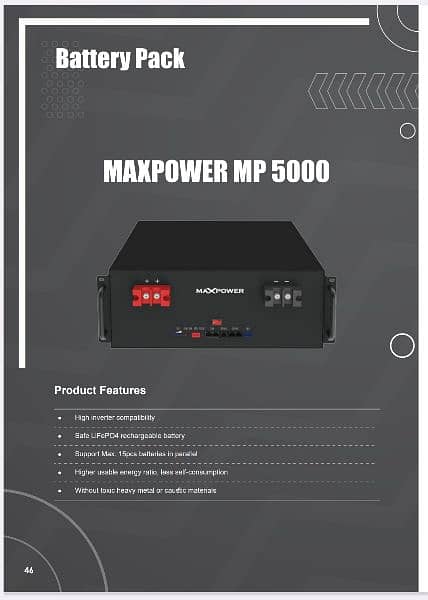 Maxpower 100Ah 48v Lithium Iron Phosphate Battery 0