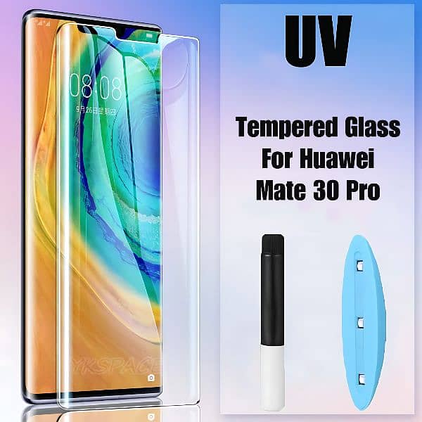Huawei Mate 30 pro || Huawei Mate 20 pro UV Tempered Glass Protector 0