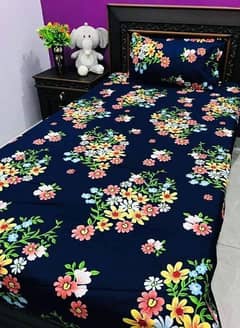 2 PCs cotton printed singal badsheet 0