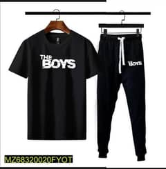 2 PCs men's printed track suit