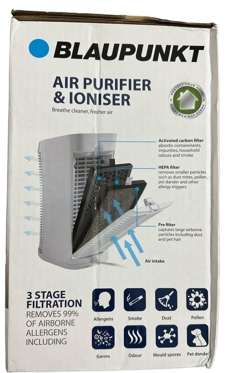 Air PuriFier &Ioniser 3 Stage Filtration Digital Timer Quite Mode 1