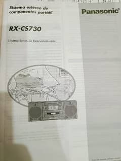 Panasonic RX-CS730
Radio and tape 0