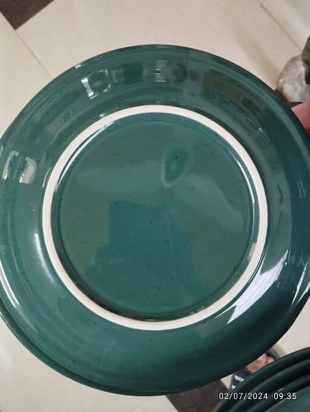 deep blue and sea green 12 piece plate set 3