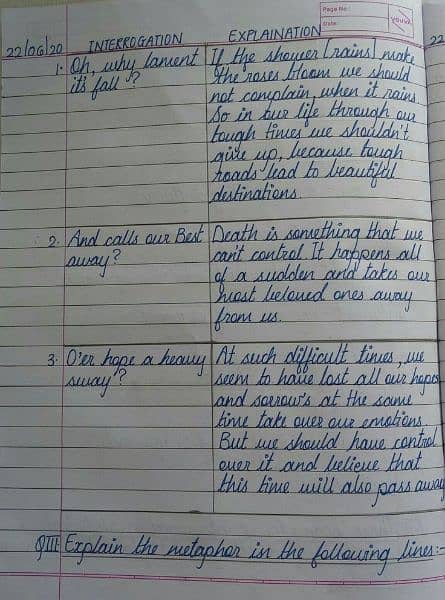 Handwriting Assessment work 3