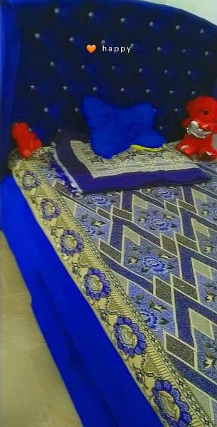 crown bed beautiful royal blue colour with a daraz 0